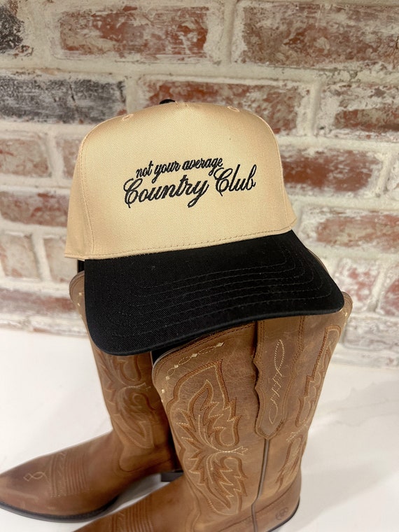 Not Your Average Country Club Hat | Embroidered Hat | Summer Trucker Hat | Country Festival Outfit | Country Hat | 4th Of July Hat | Howdy