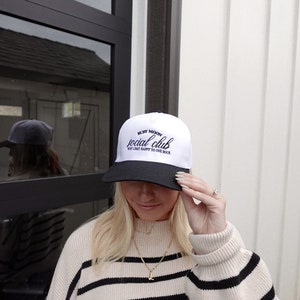 Ruby Moon Social Club Embroidered Trucker Hat | Weekend Hat | Summer Trucker Hat | Drinking Hat | Trendy Trucker Hat | Concert Trucker Hat