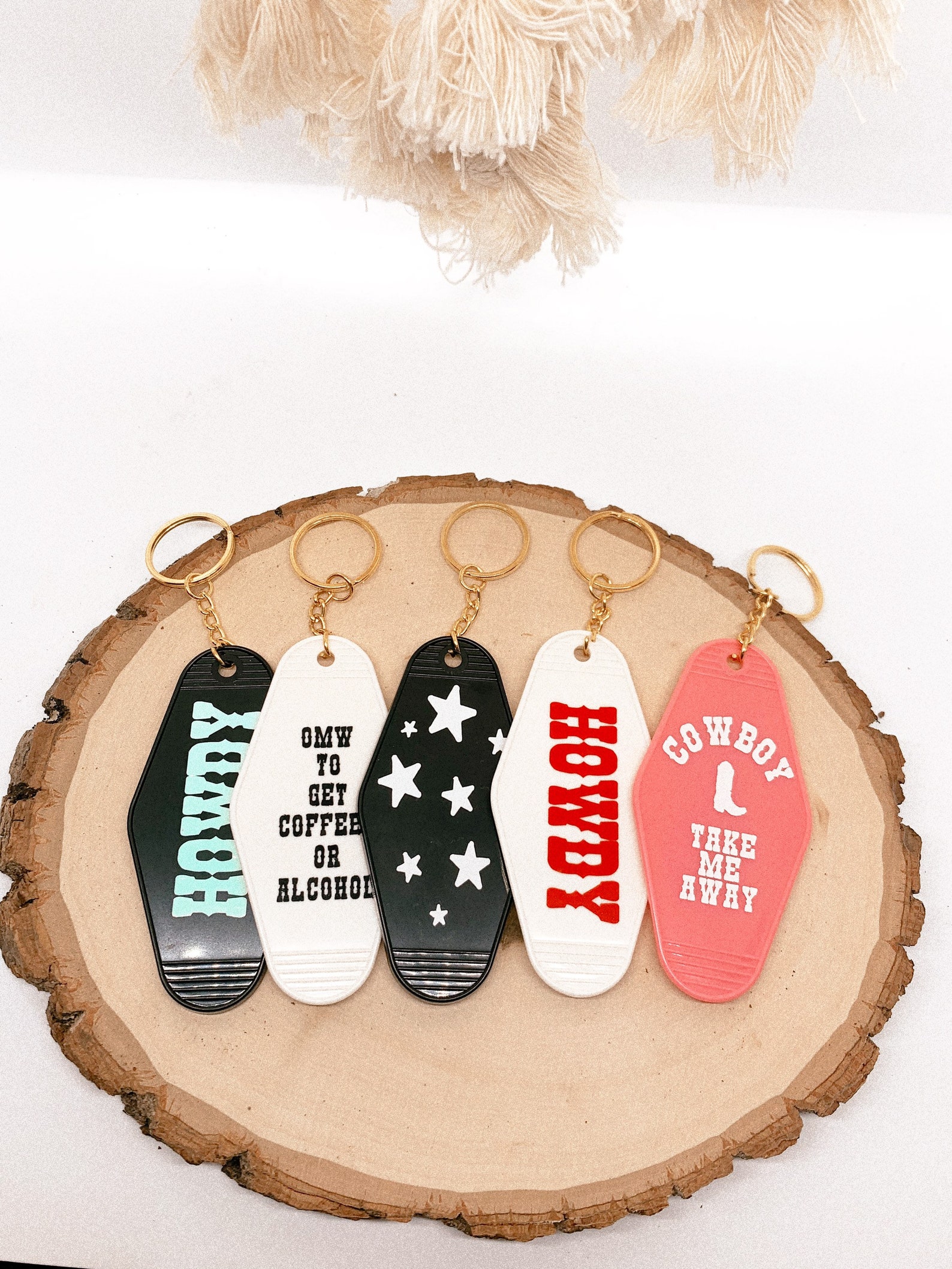 Vintage Motel Style Keychain Etsy