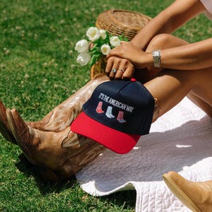 It&#39;s The American Way Hat | Embroidered Hat | Summer Trucker Hat | Country Festival Outfit | Country Hat | 4th Of July | Memorial Day Hat