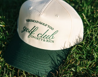 Girls Can Golf Too Golf Club Hat | Girls Golf Club | Girls Golf Hat | Embroidered Hat | Gifts For Her | Golf Hat | Golf Outfits | Cocktail |