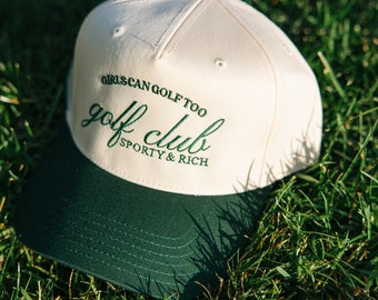 Girls Can Golf Too Golf Club Hat | Girls Golf Club | Girls Golf Hat | Embroidered Hat | Gifts For Her | Golf Hat | Golf Outfits | Cocktail |