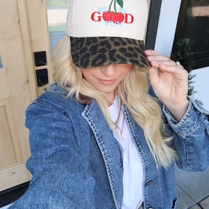 All In Good Fun Leopord Hat | Embroidered Hat | Trendy Hat | Leopard Print Hat | Custom Hats | Gifts For Her |