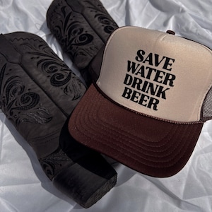 Save Water Drink Beer Hat | Day Drinking | Margs Trucker Hat | Drinking | Pool Hat | Beach Hat | Sunday Funday Hat | Trucker Hat
