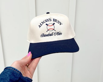 Always Busy-honkbalmuts | Game Day-hoeden | Little League Mom-hoeden | Grappige honkbalhoeden | Trendy hoed | Balspelhoed | Hoeden voor moeders |