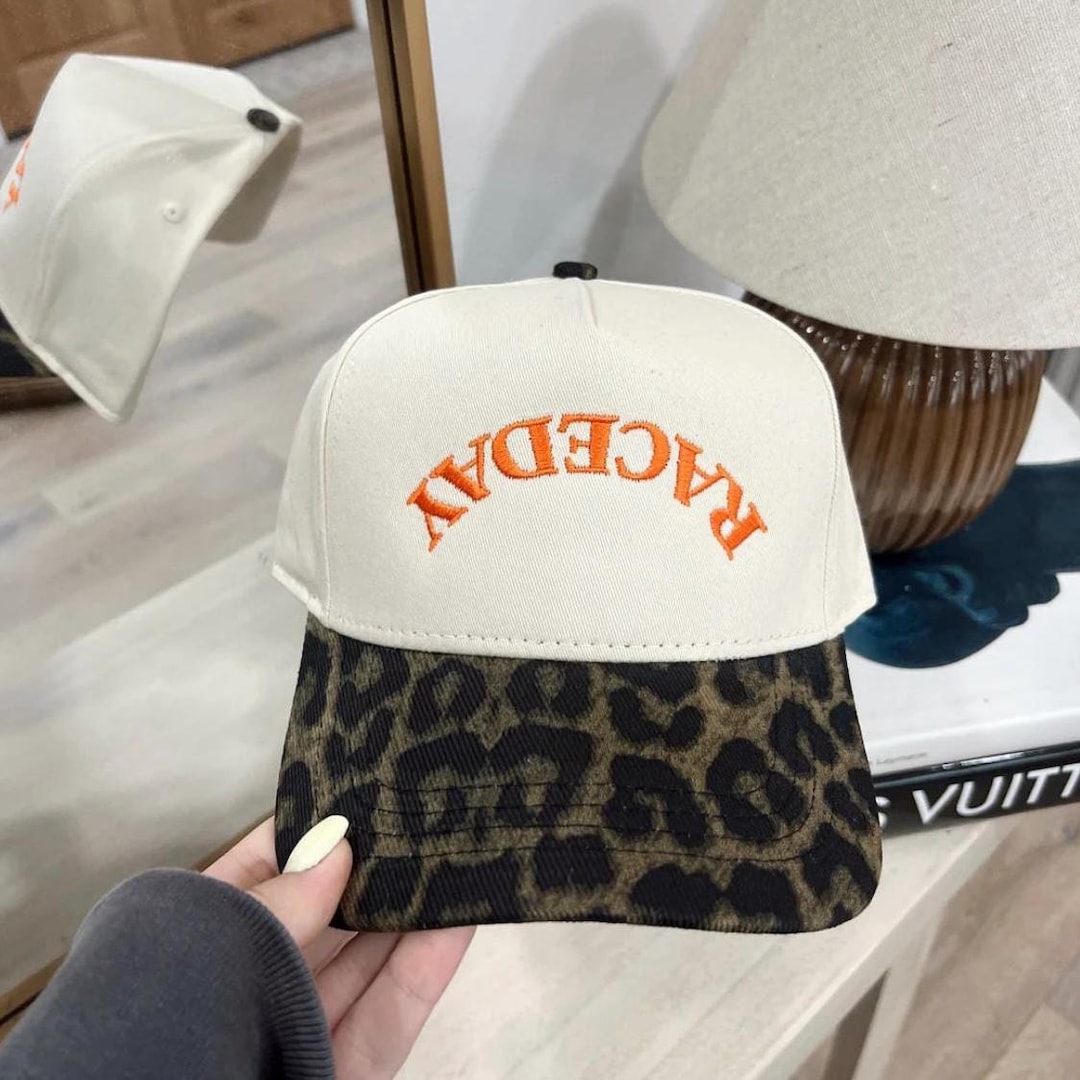 Raceday Leopord Hat | Embroidered Hat | Trendy Hat | Leopard Print Hat ...