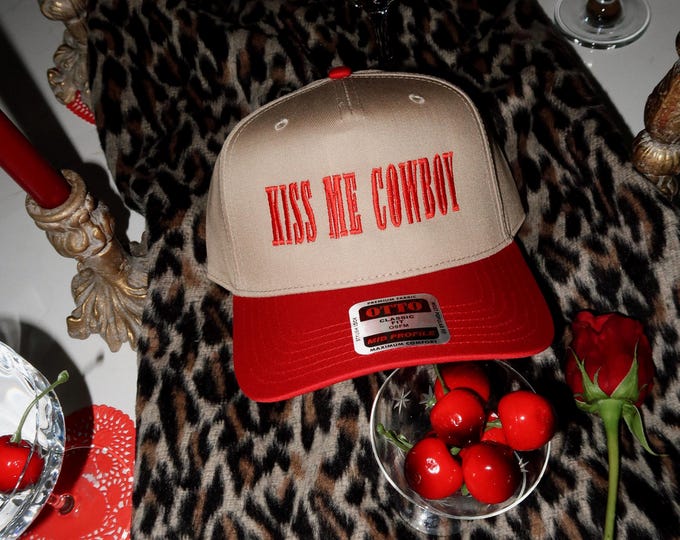 Kiss Me Cowboy Camo Trucker Hat