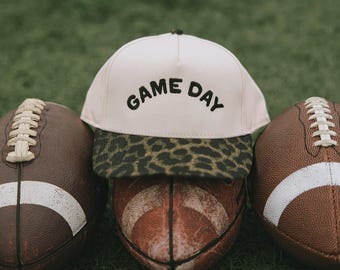 Leopard Game Day Embroidered Hat |  Football Hat | Embroidered Hat | Game Day Hat | Game Day Outfits | Tailgate Hat | Sunday Funday| Leopard