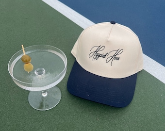 Happiest Hour Embroidered Trucker Hat | Weekend Hat | Summer Trucker Hat | Drinking Hat | Trendy Trucker Hat | Concert Trucker Hat