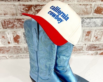 Sombrero de vaquero californiano / Sombrero bordado / Sombrero de camionero de verano / Atuendo para festival country / Sombrero country / Sombrero del 4 de julio / Sombrero Howdy /