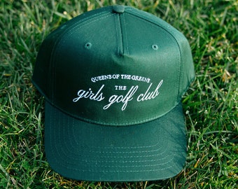 Queens Of The Greens The Girls Golf Club | Girls Golf Club | Girls Golf Hat | Embroidered Hat | Gifts For Her | Golf Hat | Golf Outfits |