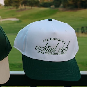 Par Then Bar Cocktail Club Hat | Girls Golf Club | Girls Golf Hat | Embroidered Hat | Gifts For Her | Golf Hat | Golf Outfits | Cocktail