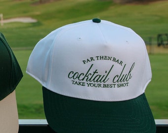 Par Then Bar Cocktail Club Hat | Girls Golf Club | Girls Golf Hat | Embroidered Hat | Gifts For Her | Golf Hat | Golf Outfits | Cocktail