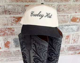 Sombrero de vaquero / Sombrero bordado / Sombrero de camionero de verano / Traje de festival country / Sombrero de campo / Sombrero de concierto / Regalos para ella / Hola sombrero occidental