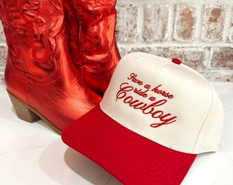 Guardar un paseo a caballo Un sombrero de vaquero / Sombrero bordado / Sombrero de camionero de verano / Traje de festival campestre / Sombrero de campo / Sombrero del 4 de julio / Sombrero Howdy