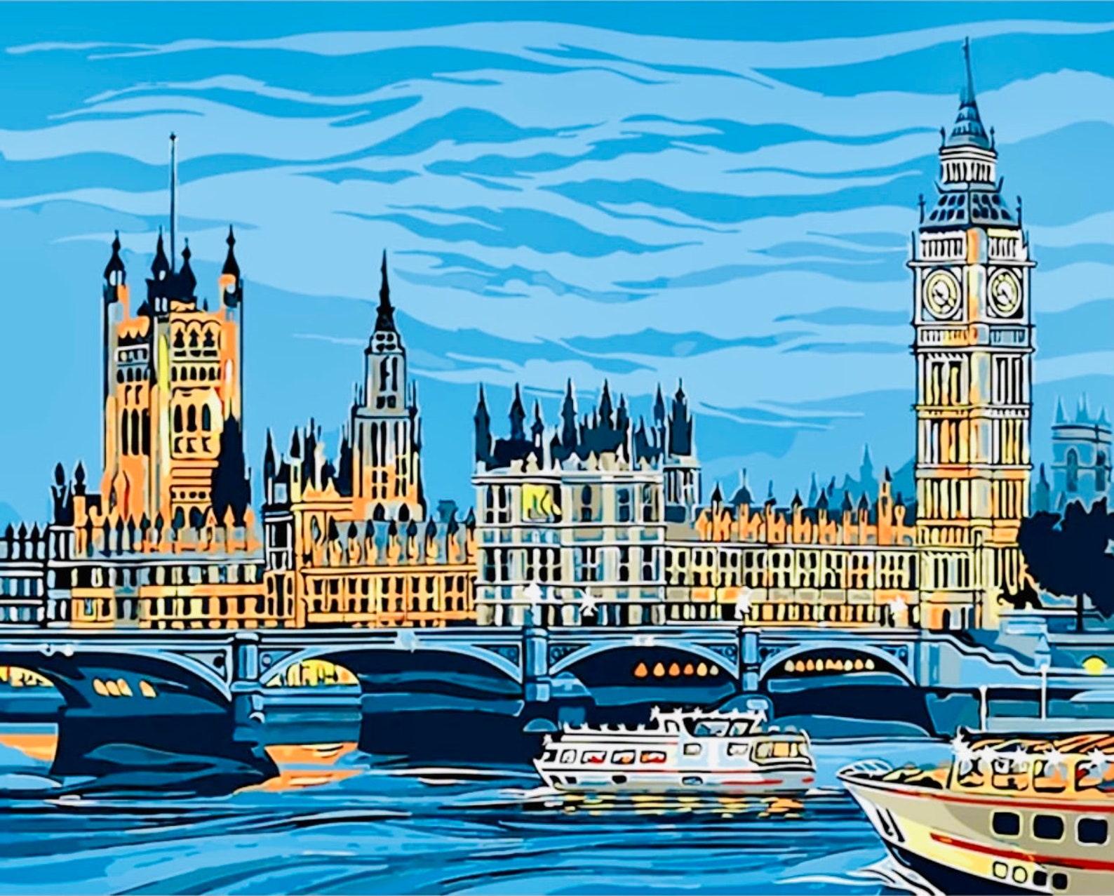 Paint By Numbers London On Canvas Mothers Day Gift For Mum Etsy
