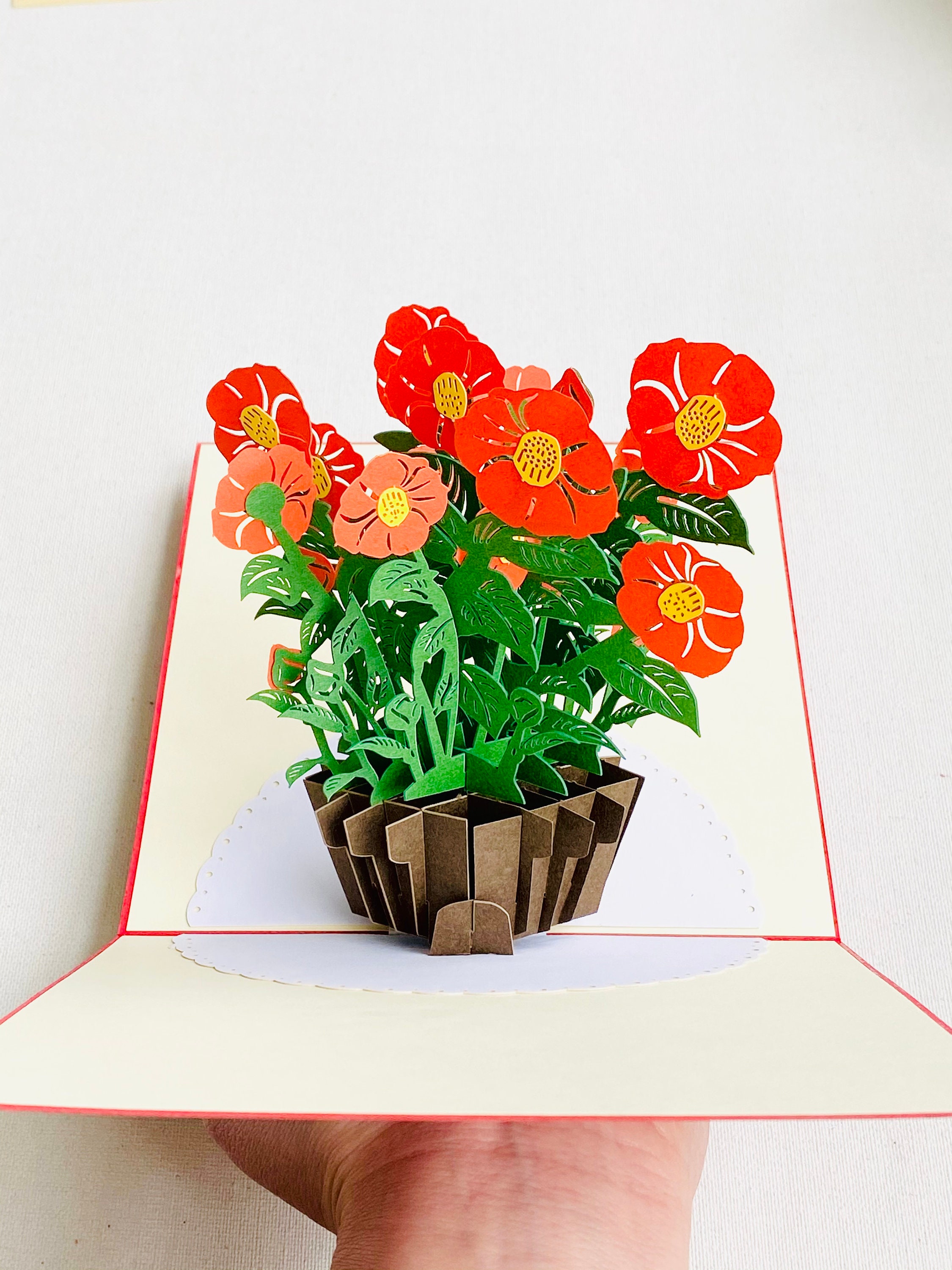 Best Handmade 3D Flower Pop up Card Pop up Birthday Card Mum Etsy