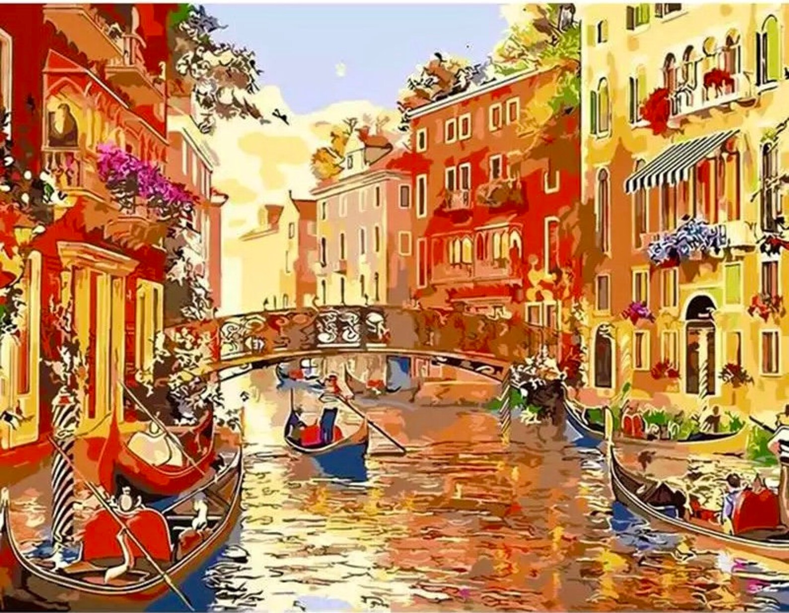 DIY Paint By Numbers Venice On Canvas 6 Paint By Numbers Etsy