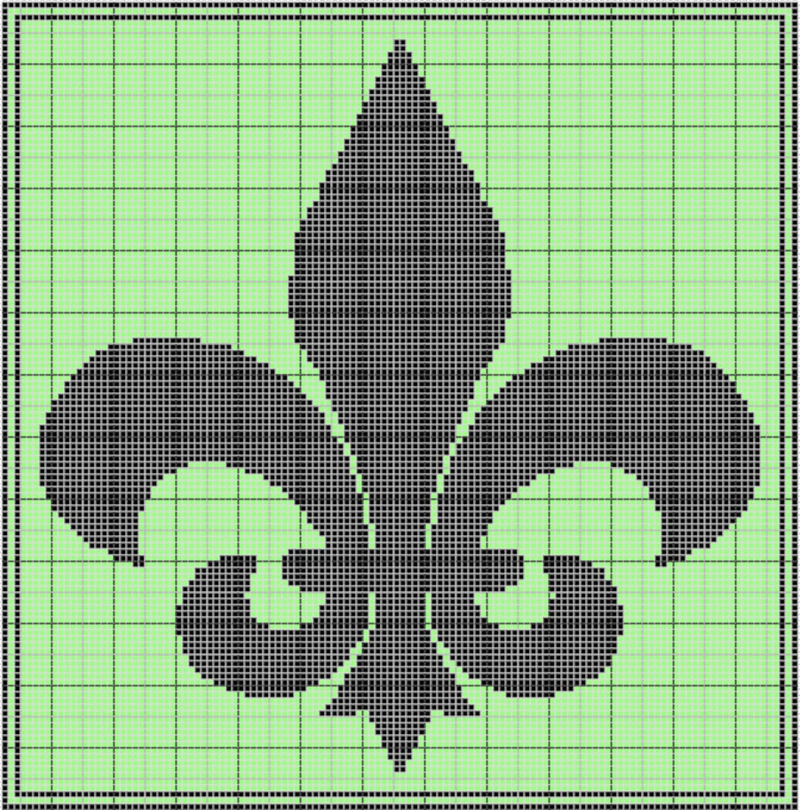 Fleur de Lis LARGE C2C Crochet Blanket Pattern Graphgan Etsy