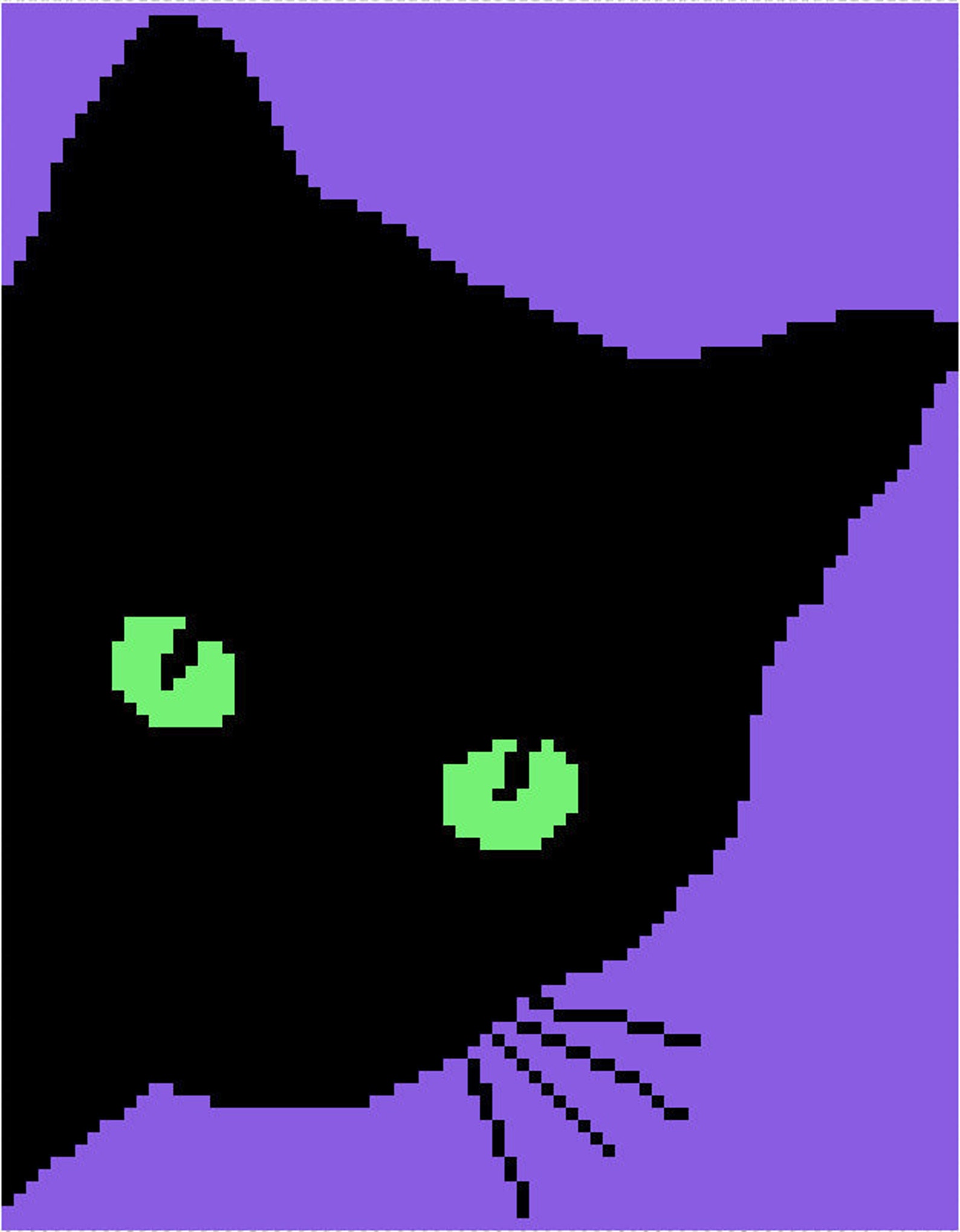 Black Cat C2C Crochet Blanket Pattern Graphgan Afghan Etsy