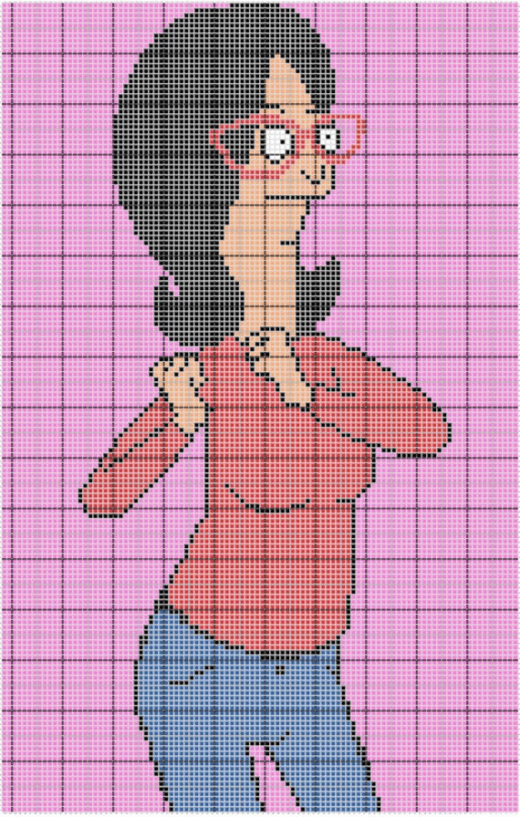 Bob/'s Burgers Graphgan Corner to Corner LARGE C2C Blanket Crochet Pattern Afghan Dancing Linda Belcher