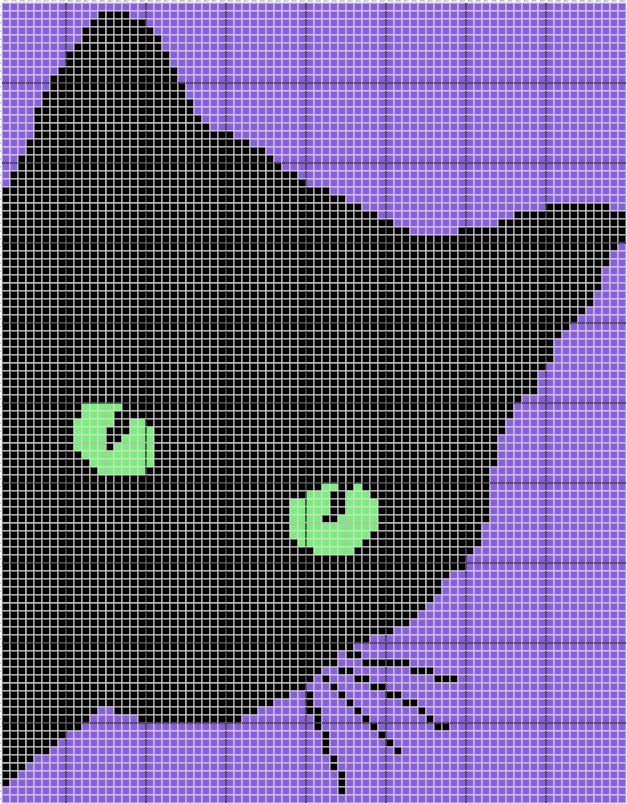 Black Cat C2C Crochet Blanket Pattern Graphgan Afghan Etsy