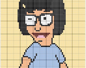 Bob/'s Burgers Graphgan Corner to Corner LARGE C2C Blanket Crochet Pattern Afghan Dancing Linda Belcher