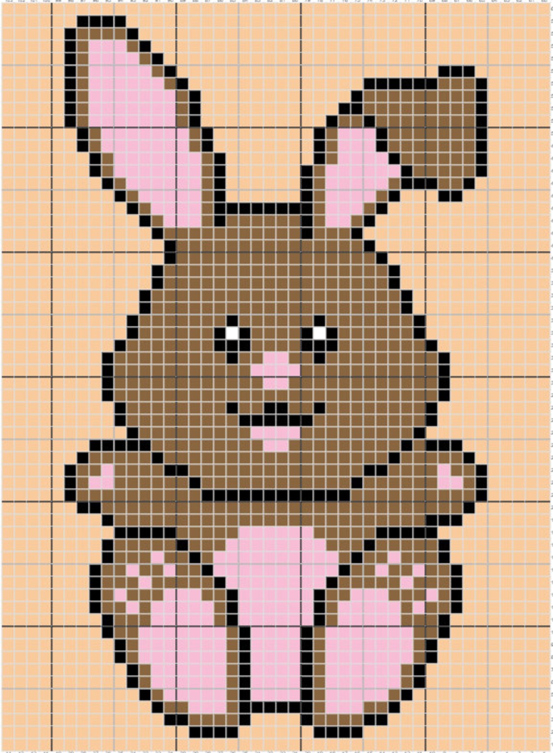 Easter Bunny C2C Baby Blanket Crochet Blanket Pattern Etsy