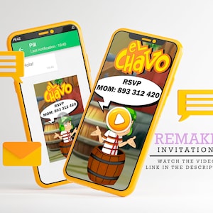 El chavo del ocho zaproszenie wideo, karta cyfrowa El chavo del ocho, zaproszenie cyfrowe El chavo del ocho, zaproszenie wideo, karta cyfrowa