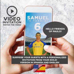 video invitation of cristiano ronaldo, cristiano ronaldo soccer Birthday Invitation, , Cristiano ronaldo video invitation, cr7 invitation