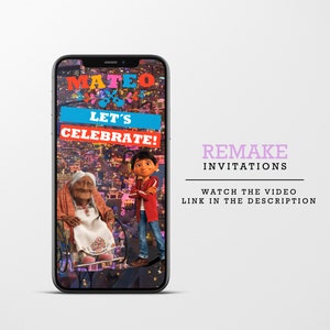 Coco Video Invitation, Coco Birthday Party, Coco Invitation, Halloween ...