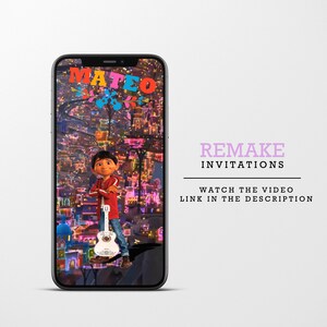 Coco Video Invitation, Coco Birthday Party, Coco Invitation, Halloween ...