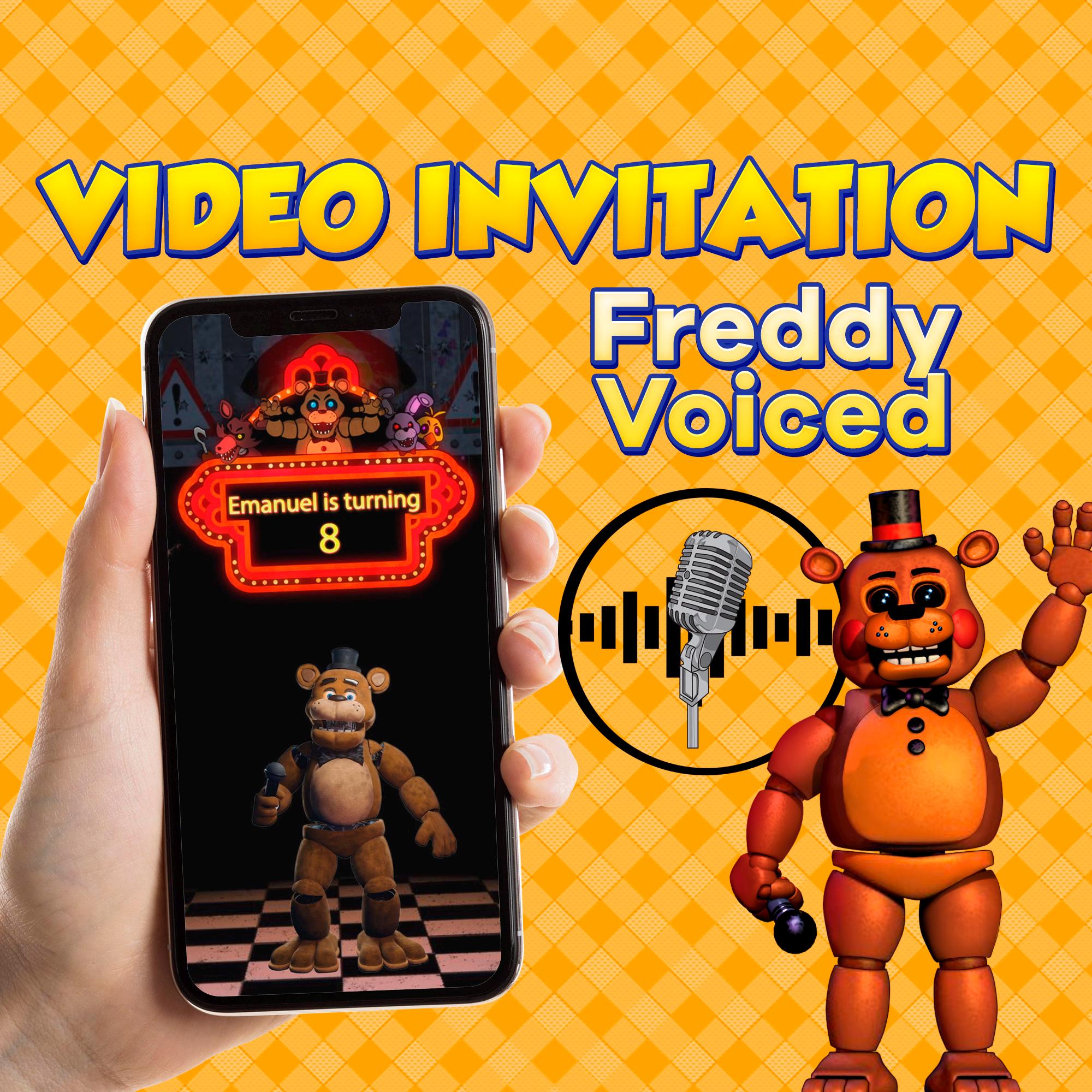 Five Nights at Freddy's Invitation Chalkboard - FNAF Birthday Party - 5 ...