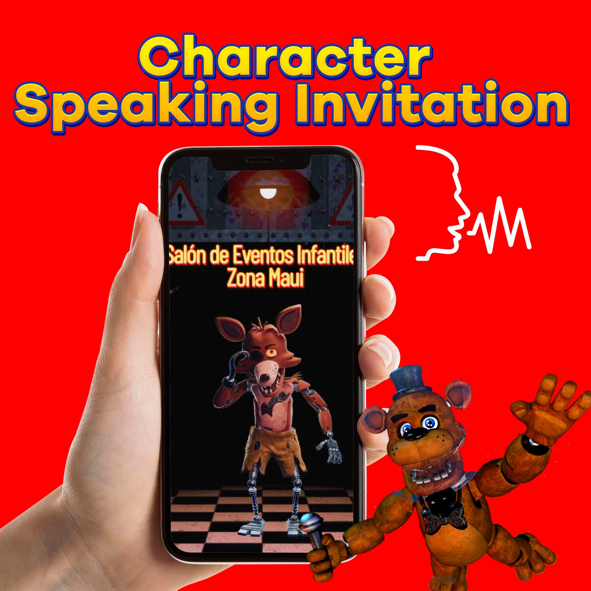 Five Nights at Freddy's Invitation Chalkboard - FNAF Birthday Party - 5 ...