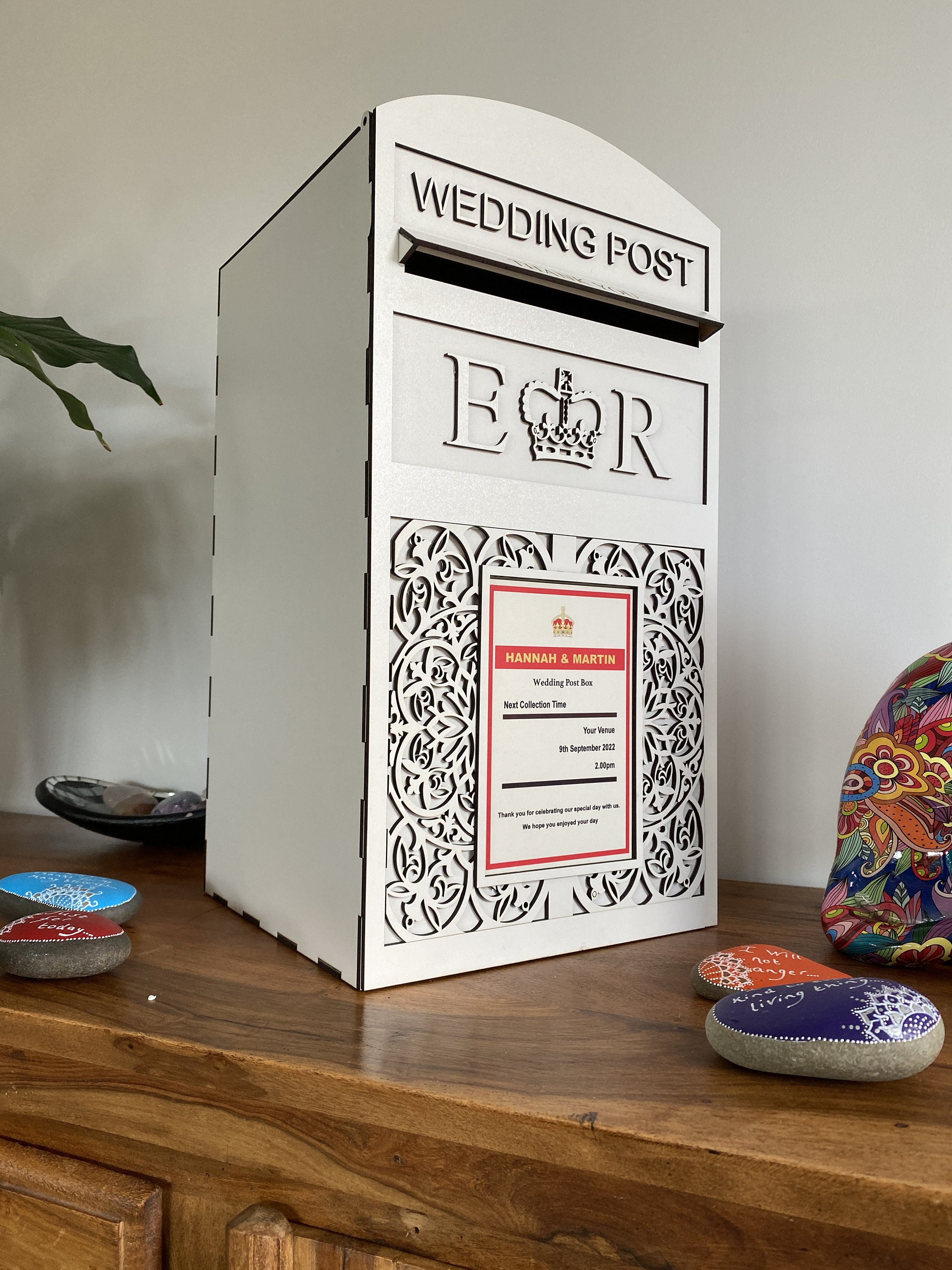 Large Lockable Wedding Card Post Box - Postbox - Fully Customisable ...