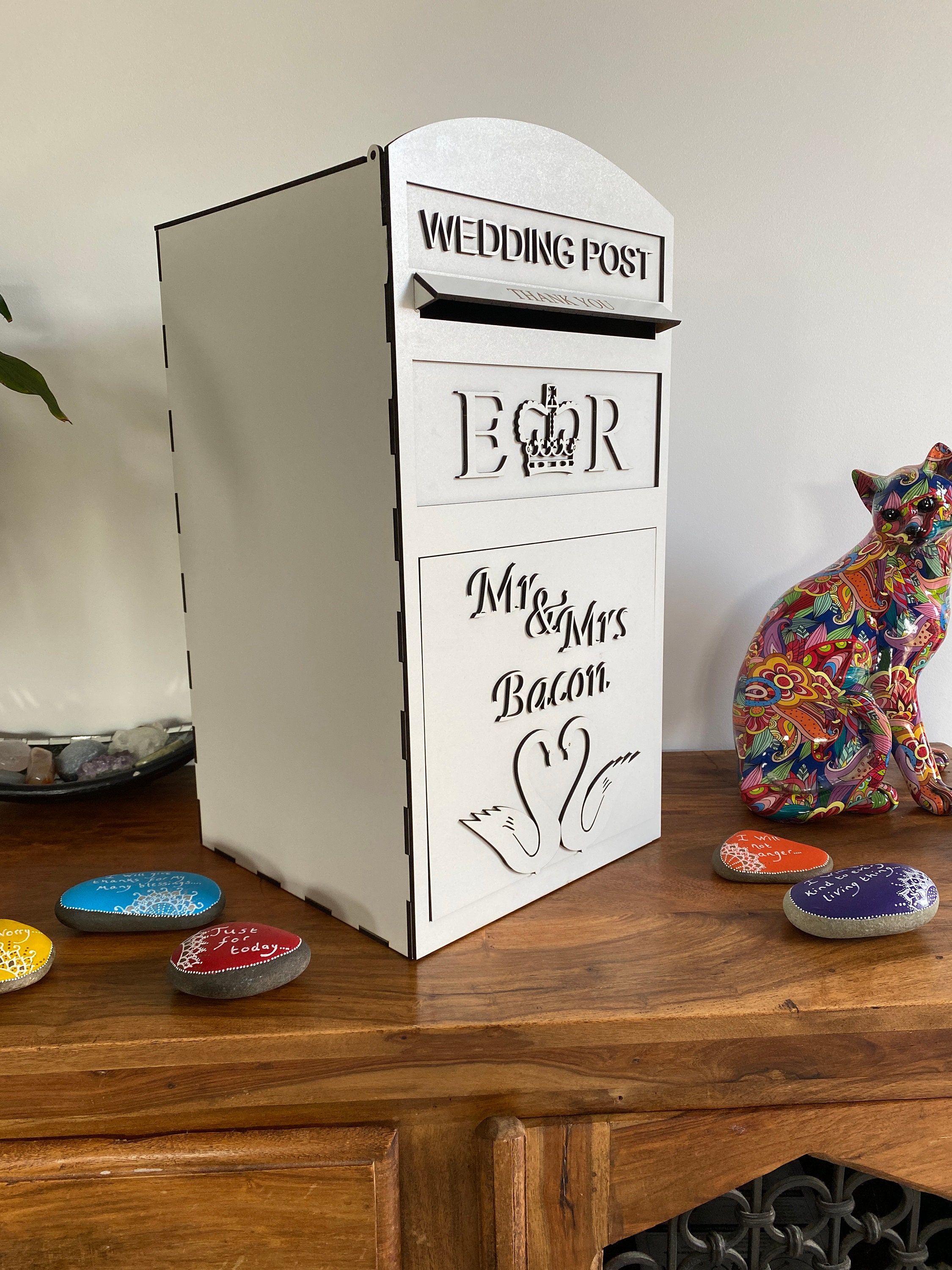 Large Lockable Wedding Card Post Box Postbox Swans - Etsy UK