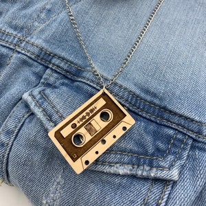 Cassette Tape Necklace | Mixtape Keychain | Playlist/Album/Song Code | Retro Cassette