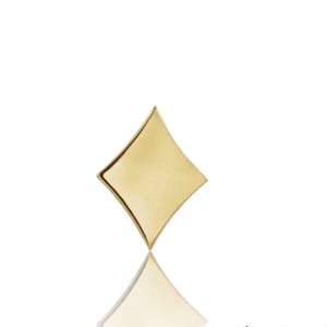 14 karaat massief diamantvormig decoratief gouden uiteinde. Card pak sieraden Rhombus Threaded, draadloos, Dermale implantaat 14KY 14KR 14KW