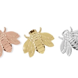 14k Gold Bee Body Schmuck.25g fadenloser Stift 14g, 16g gefädelte Goldenden. Dermale Tops. Weiß, Gelb, Roségold optionen