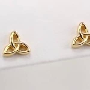 Or 14 carats - boucles d’oreilles - boucles d’oreilles celtiques - boucles d’oreilles trinity - boucles d’oreilles en or massif