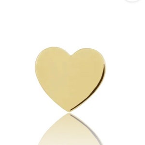 14k massief goud hart decoratieve einde hart lichaam sieraden kaart pak Sieraden poker schroefdraad, Threadless, dermale 14KW 14KY 14KR