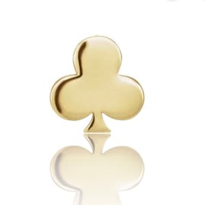 14K massief goud Club decoratief uiteinde, Club draadloos, Schroefdraad, Dermale implantaat Club Body sieraden 14KW 14KY 14KR
