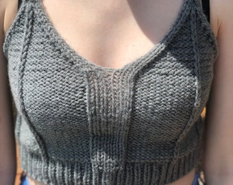 Knit Structured Bralette Top