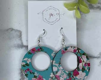 Cherry blossom wood earrings