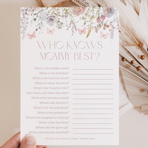 Butterfly Who Knows Mommy Best Butterfly Baby Shower Games Butterfly Who Knows Mom Best Butterfly Mommy Trivia Game Butterfly Shower Game U3