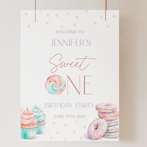 Sweet One Birthday Welcome Sign Sweet One Welcome Sign Girl First Birthday Welcome Sign Sweet One Birthday Sign 1st Bday Sweet One Bday S1