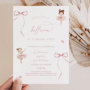 Ballerina Birthday Invitation Tutu Birthday Invitation Ballerina Bday Invitation Tutu Bday Invite Tutu Bday Invitation Ballet Bday Invite L1