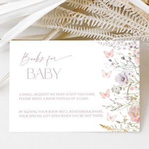 Vlinder Boeken Voor Baby Kaart Vlinder Babyshower Boeken Voor Baby Insert Boeken Voor Baby Vlinder Boek Verzoek Insert Vlinder U3