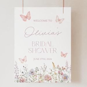 A Lifetime of Butterflies Bridal Shower Welcome Sign Butterfly Bridal Shower Sign Butterfly Welcome Sign Bridal Shower Butterfly Decor U1
