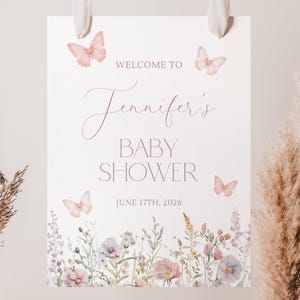 Butterfly Baby Shower Welcome Sign Butterfly Baby Shower Sign Butterfly Welcome Sign Baby Shower Butterfly Welcome Sign Butterfly Shower U3 Bild 4